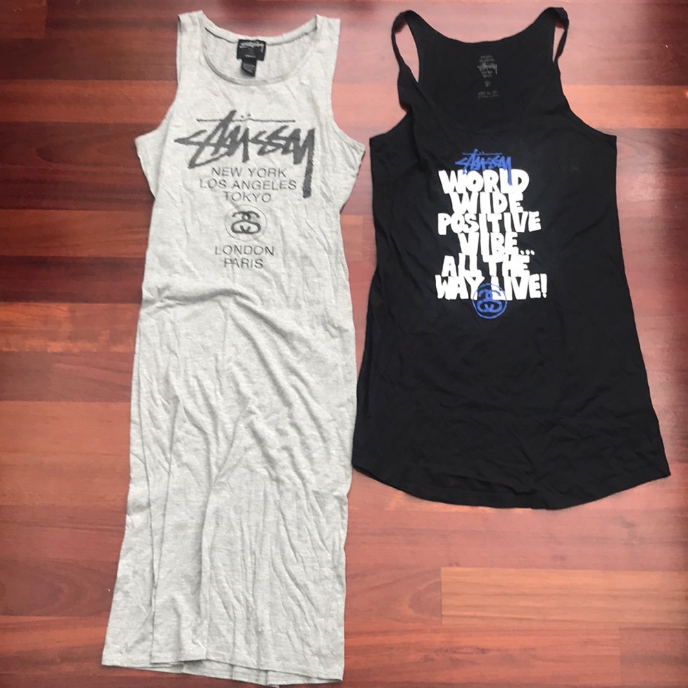 2 Stussy cotton tank dresses